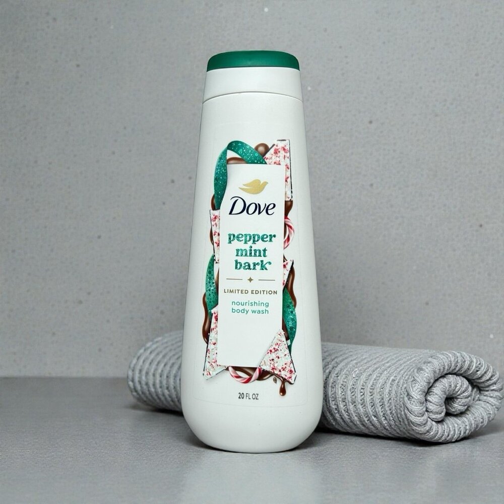 Dove Peppermint Bark Nourishing Body Wash Limited Edition Holiday 20 fl. Oz.